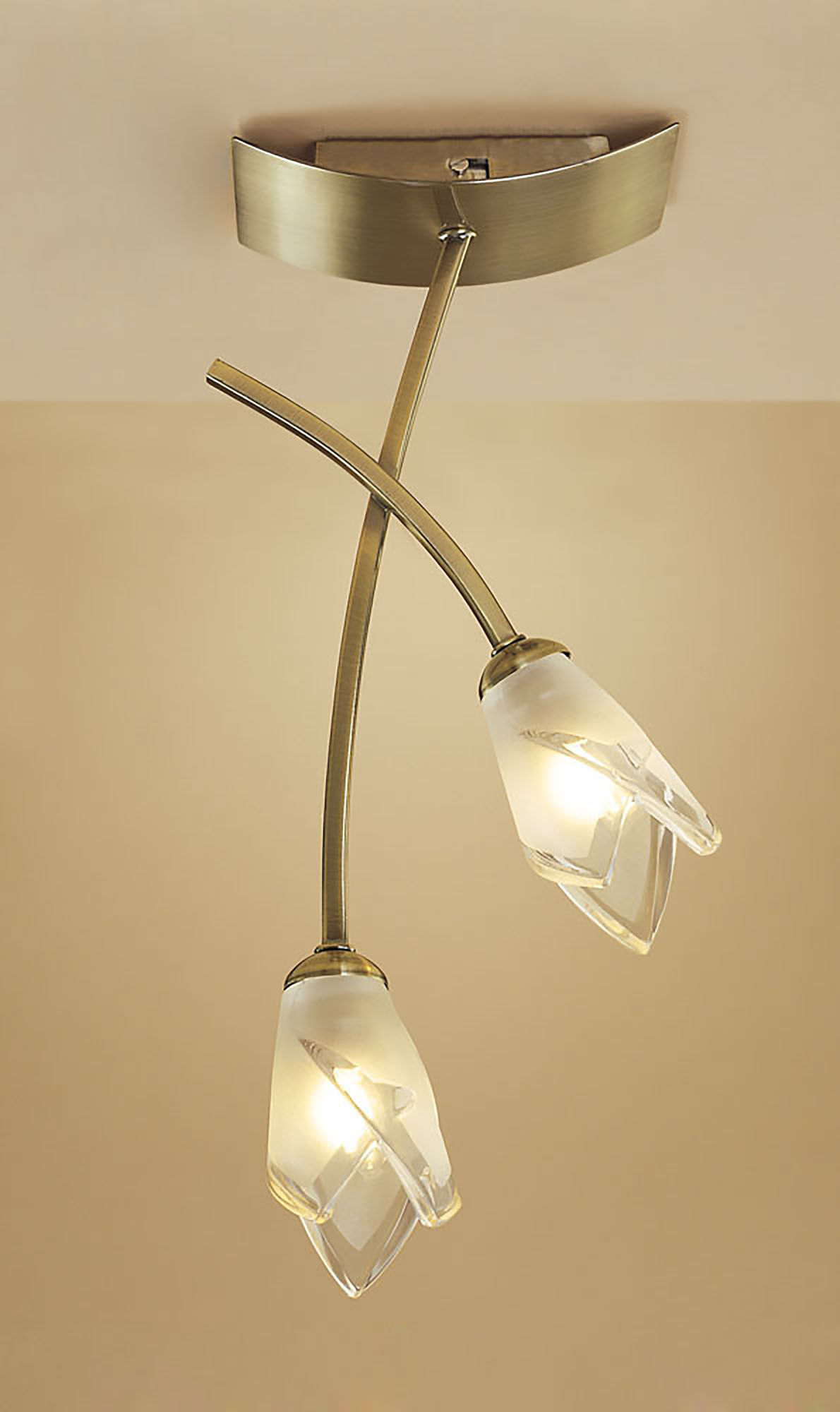 Pietra Antique Brass Ceiling Lights Mantra Semi Flush Fittings